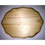 BASE/PLAQUE - 9" x 12" SCALLOPED. SOLID PINE 